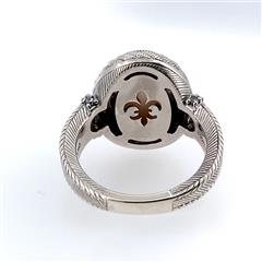 Judith Ripka Rose Quartz CZ Sterling Silver Ring